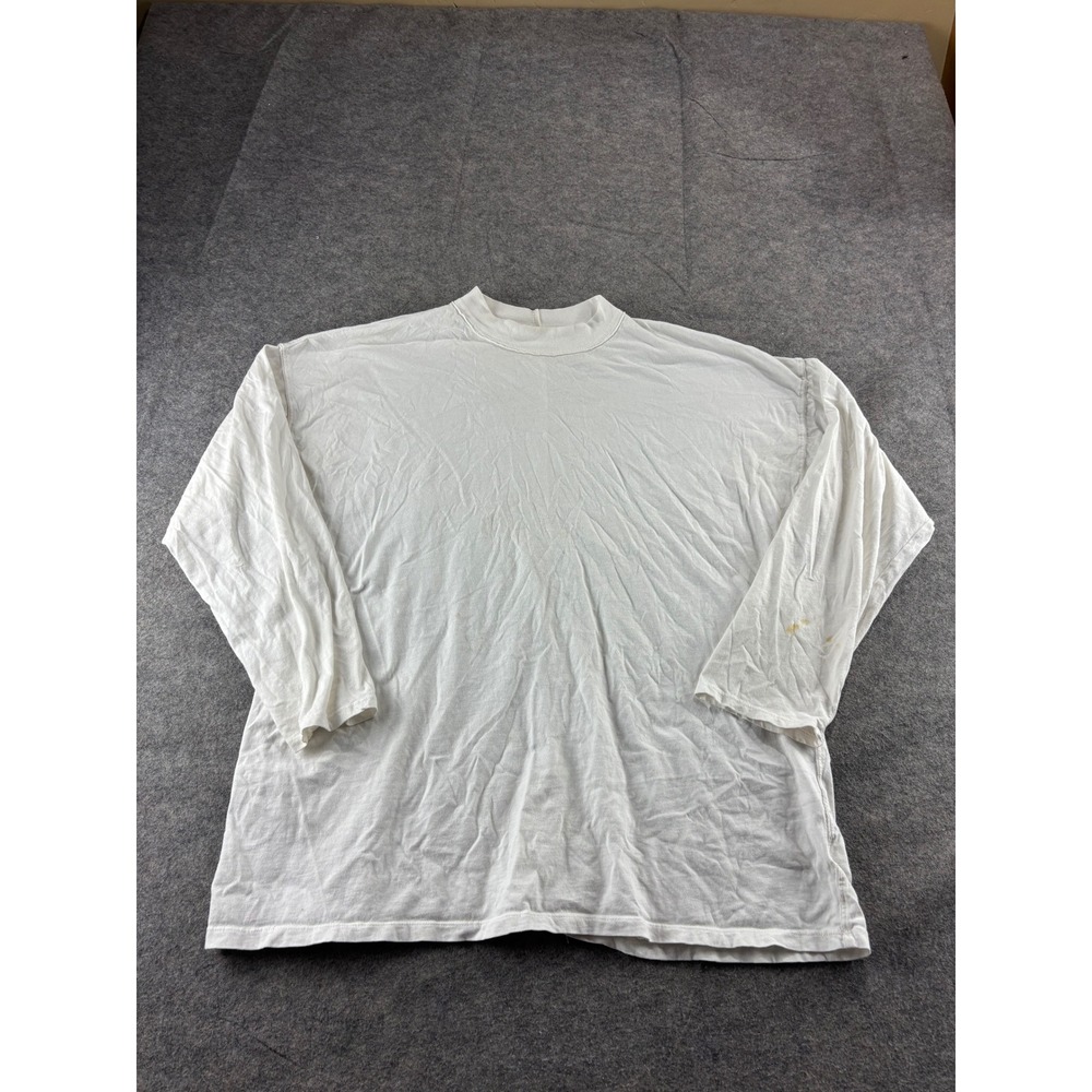 We The Free People Women M White Long Sleeve Oversized Mock Neck Boho Minimalist